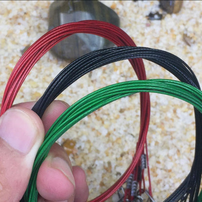 10PCS WIRE TRACE LEADER 50cm STEEL RATED 125LBS NYLON COATED FISHING TACKLE