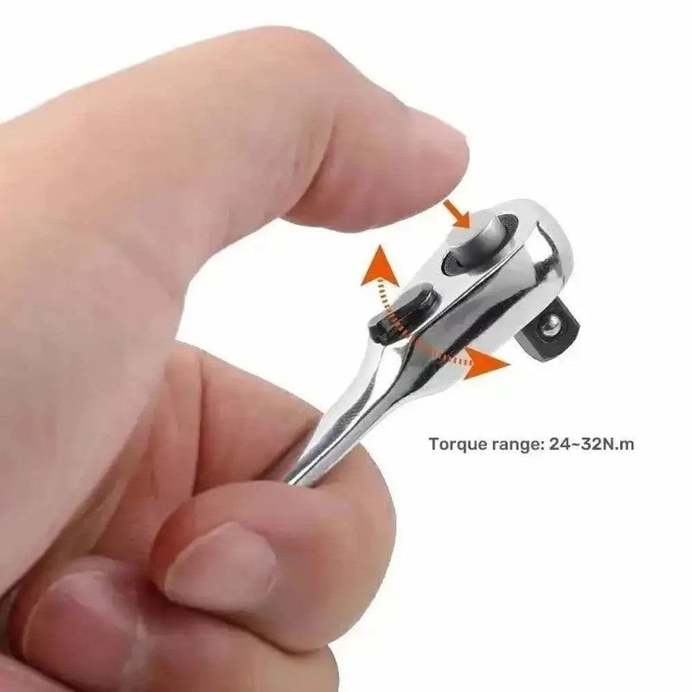 Mini Treble 1/4 Ratchet Wrench Double Ended Quick Socket Ratchet Wrench Screwdri