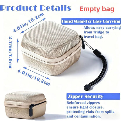 9 Slots Insulin Peptide Fridge Carrying Case Vial Holder Storage Protector Bag
