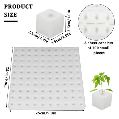 100x Soilless Hydroponic Sponge Greenhouse Plant Flower Cultivation Garden Tools