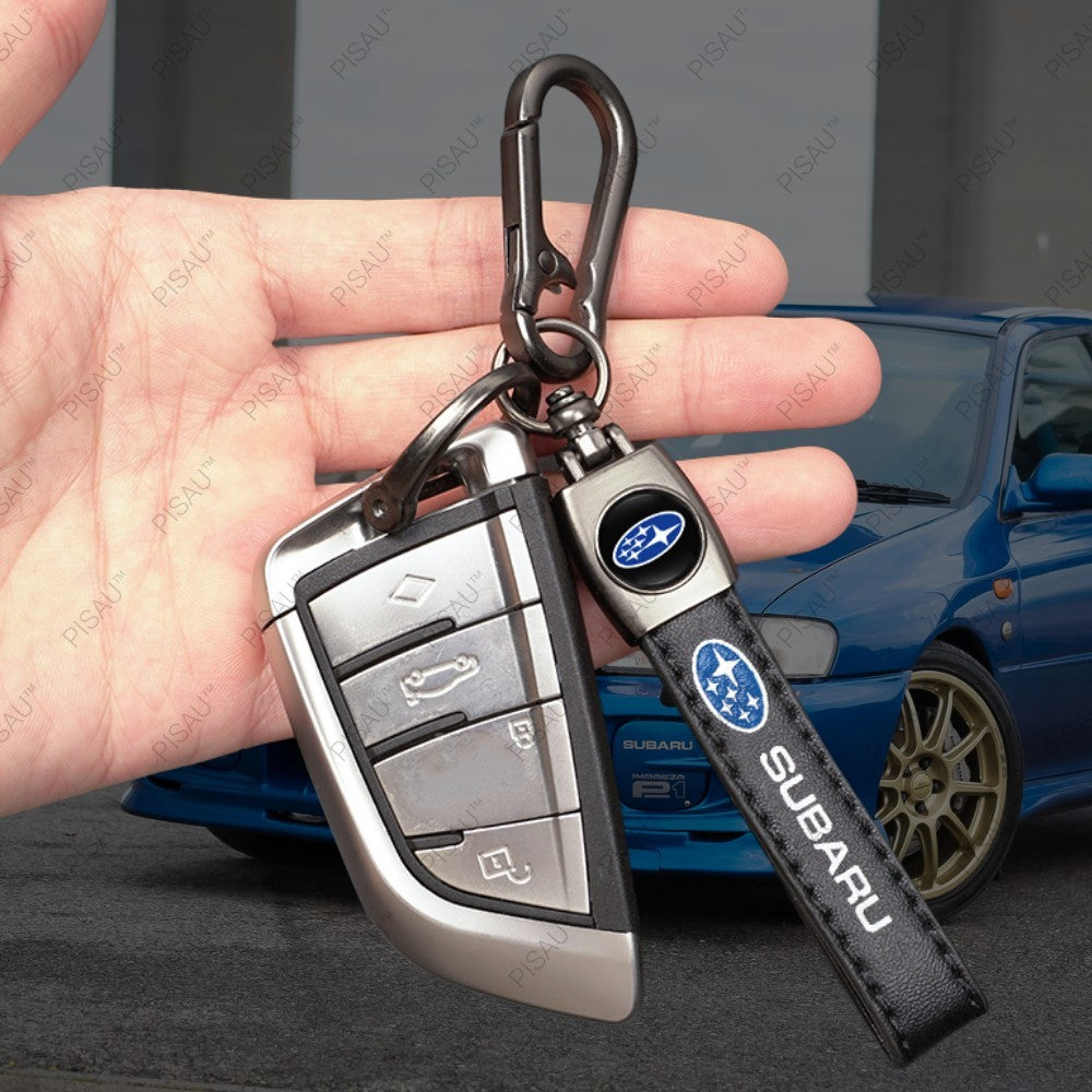 Subaru Leather Strap Keyring Keychain Metal Car Key Chain Ring Gift Forester AU