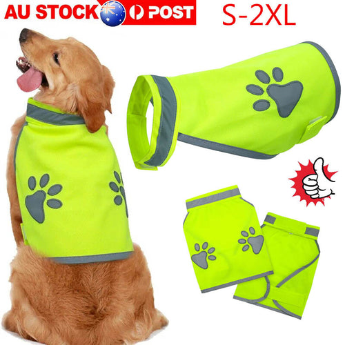 Reflective Dog Safety Vest High Visibility Fluorescent Pet Hi Vis Jacket Coat