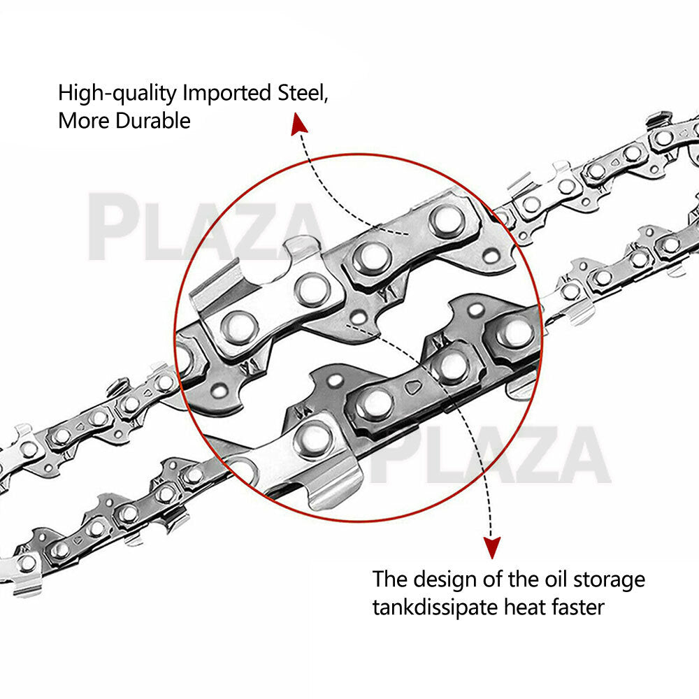 3PCS Chainsaw Chain Blade Saw Chains Semi Chisel  12" 14" 16" 18" 20 Inch