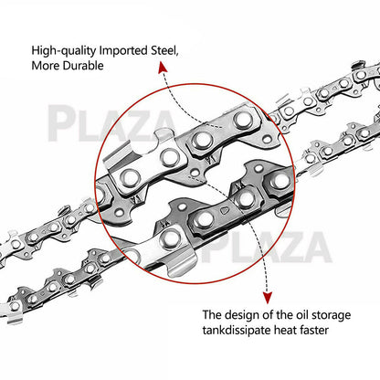3PCS Chainsaw Chain Blade Saw Chains Semi Chisel  12" 14" 16" 18" 20 Inch