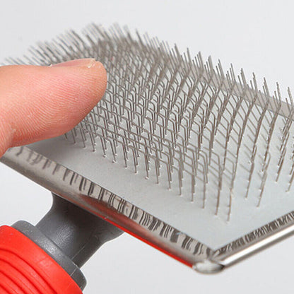Pet Grooming Brush For Dog Cat Hair Shedding Trimmer Comb Self Clean Slicker