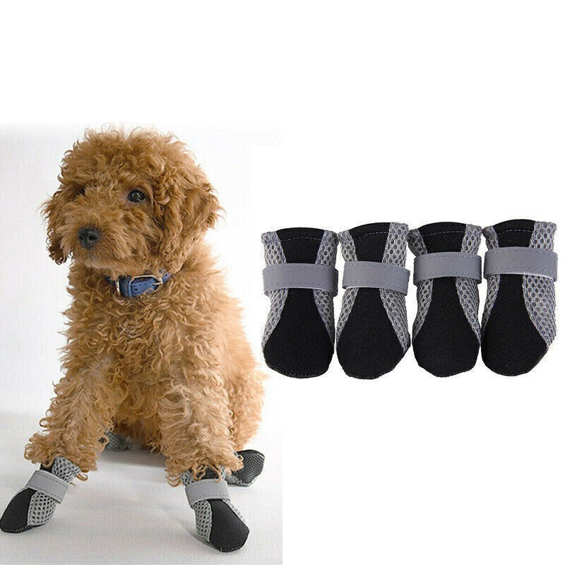 4PCS Anti Slip Waterproof Protective Dog Shoes Rain Boots Pet Socks Booties New