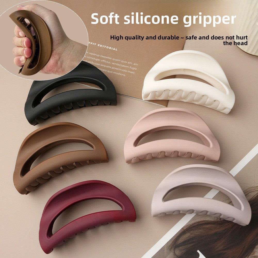 Soft Silicone Hair Clip Matte Hair Barrettes Safe Hair Claw  Hair Accessories