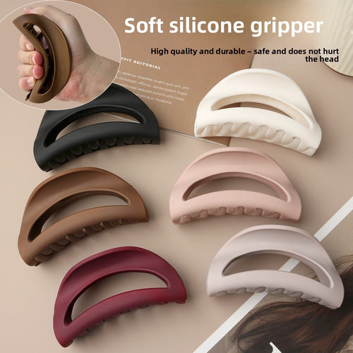 Soft Silicone Hair Clip Matte Hair Barrettes Safe Hair Claw  Hair Accessories