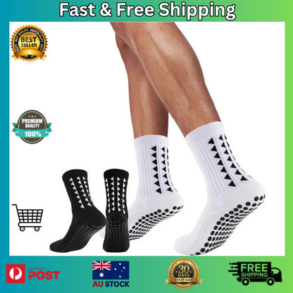 Sports Socks Anti-Slip Skid Hospital Soccer Basketball Football Grip Dots Train