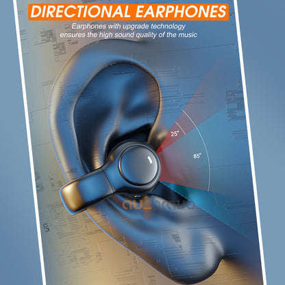 Wireless Headphones Bluetooth 5.3 Earphones Earclip Design Touch Control Headset