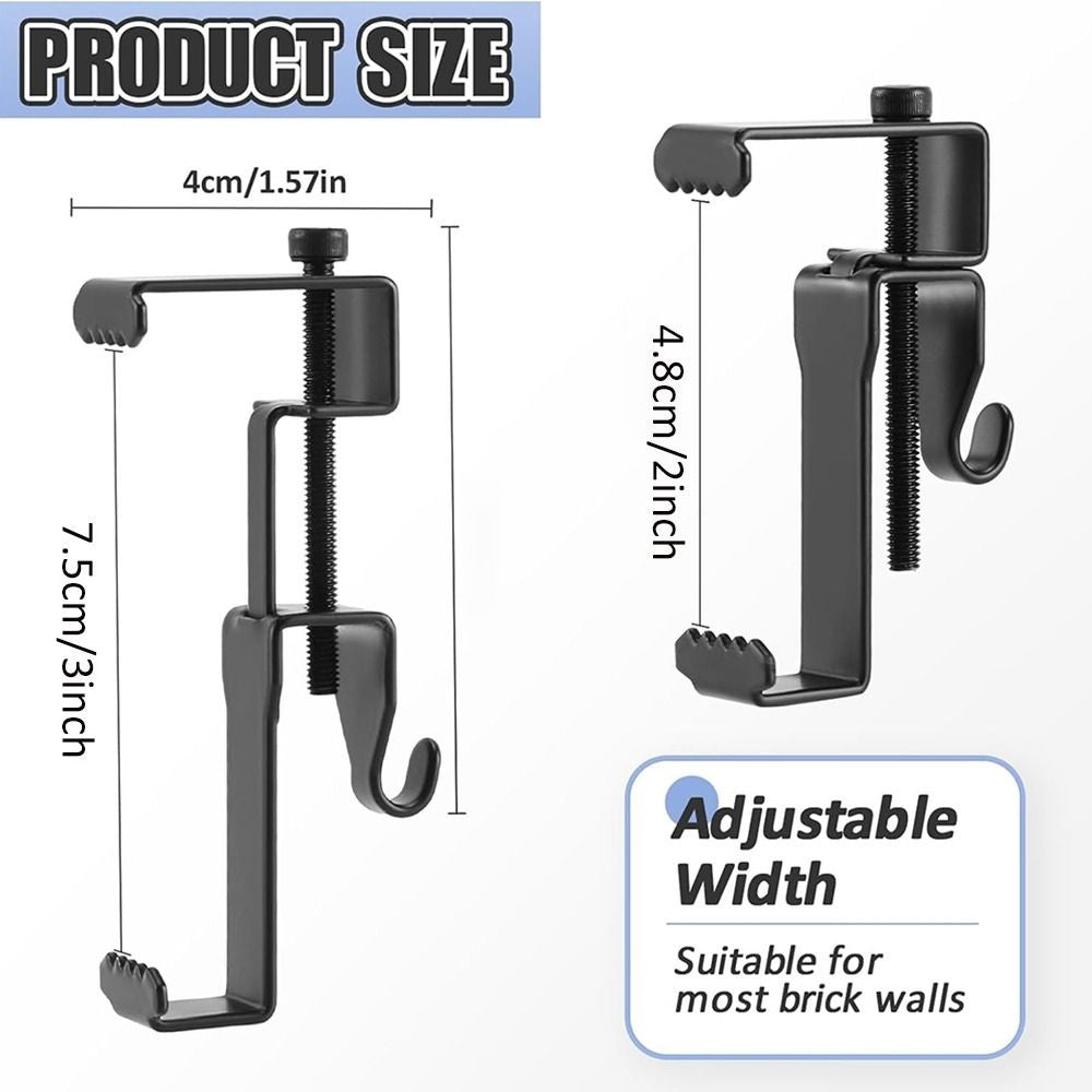 Stainless Steel Brick Wall Clips Adjustable Brick Hangers Brick Hooks Clamp