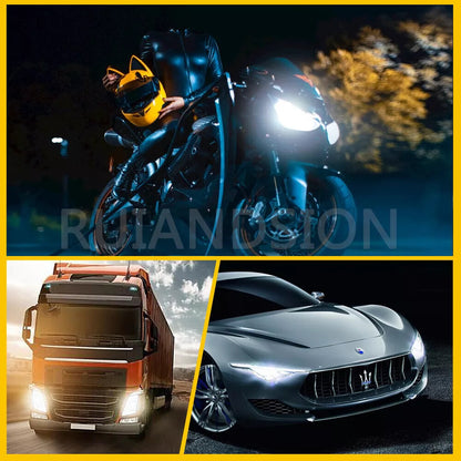 H4 LED Headlight Bulb Lamp Car Fog Globe Hi/Lo Beam White/White+Yellow DC 12-80V