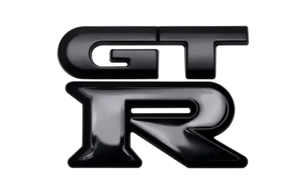 GTR 3D Badge Emblem Matte & Gloss Black 63mm x 54mm for R32 R33 R34 R35