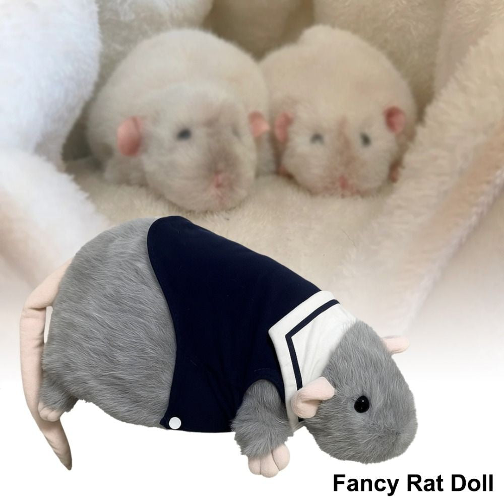 Soft Plush Fancy Rat Doll Simulation Mouse Plushie Doll Stuffed Animal Toy AU
