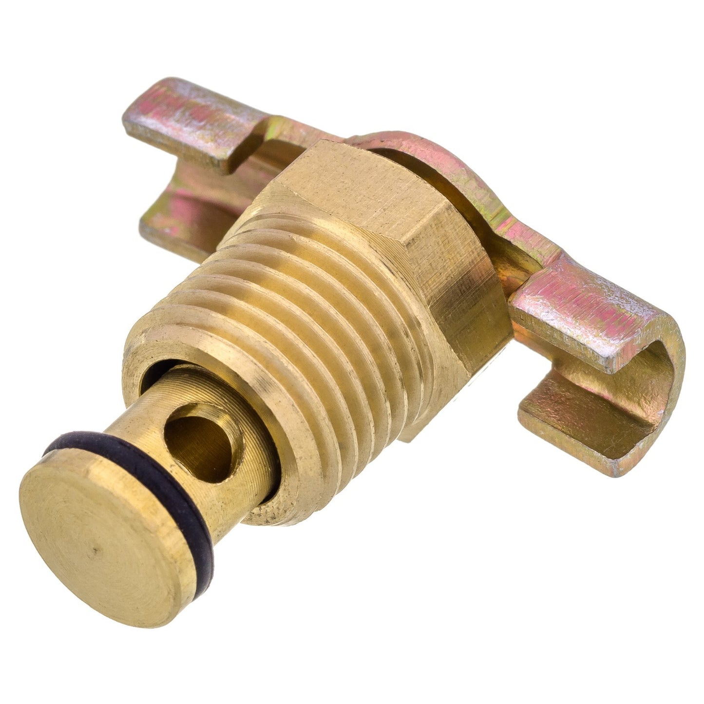 1/4" NPT Brass Drain Plug Valve Air Compressor Tank Fitting Rubber Seal T Handle