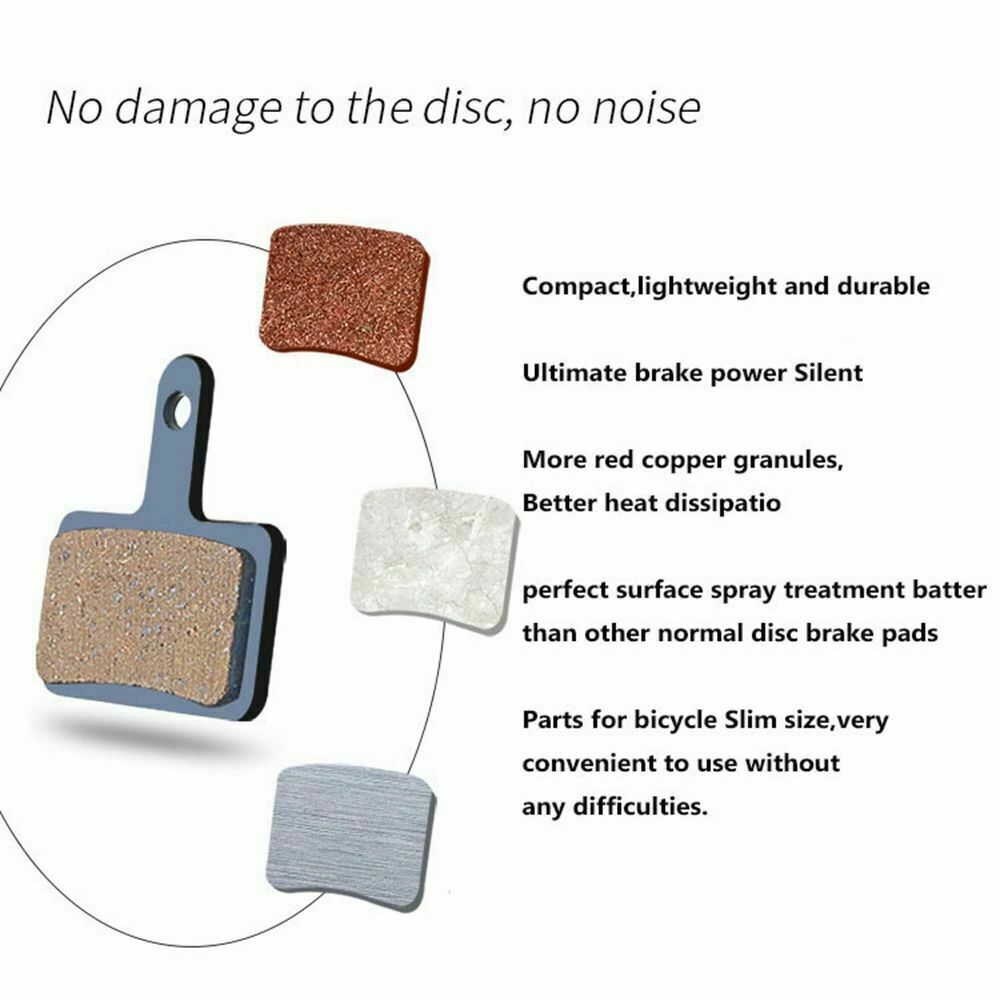 4 Pairs Bicycle Resin Disc Brake Pads For Shimano M375 M395 M446 Tektro Auriga