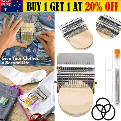 Knit Patch Kit Darning Loom, Knitpatch Patchmaker 2.0 Kit, Loom Knitting Machine