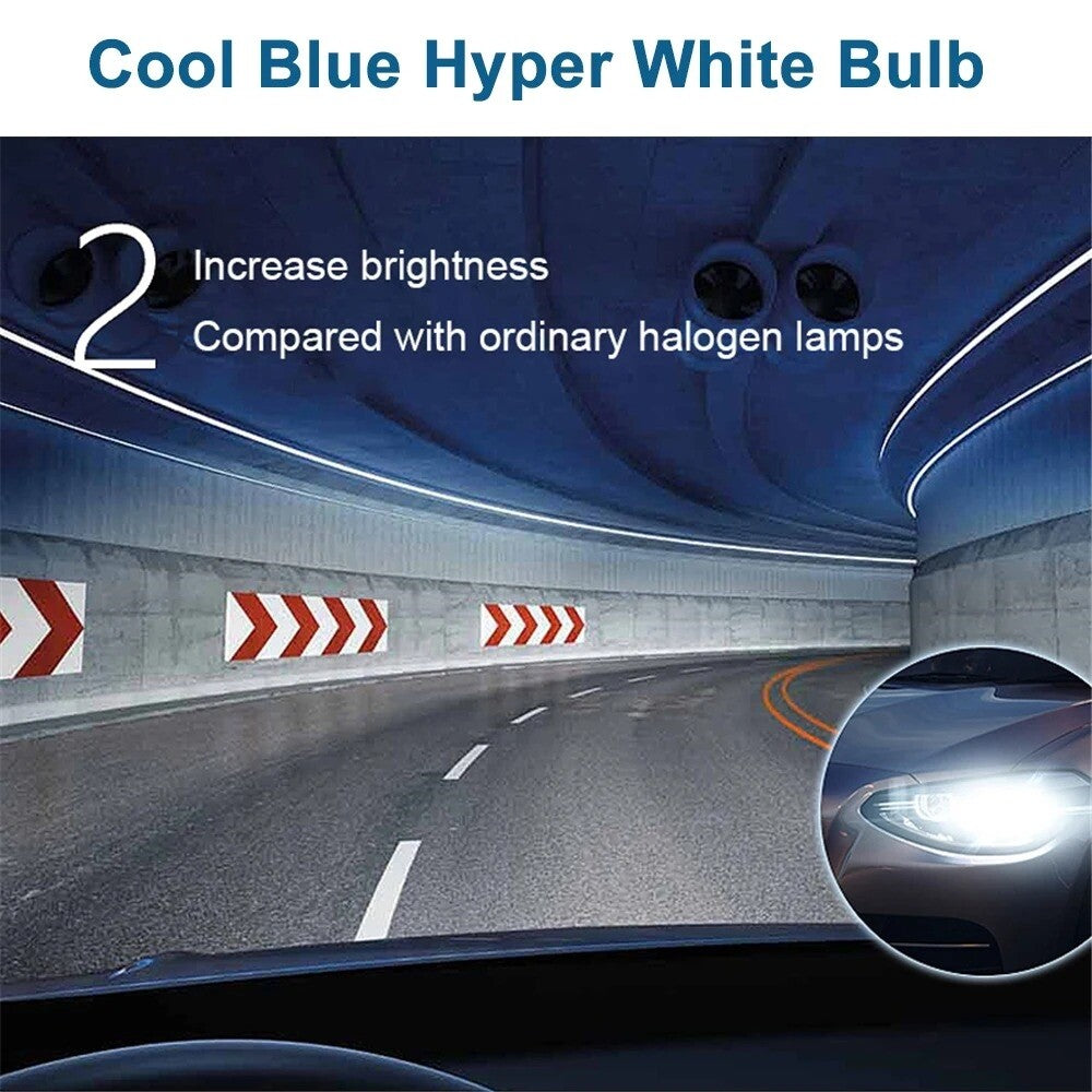 2 x Osram 12V HB3 60W Halogen Cool Blue Hyper White Globes 5300K Original 9005 – Compatible with Osram