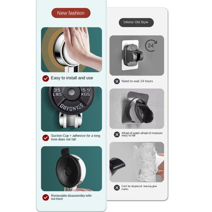 Strong Vacuum Suction Cup Wall Mount Adjustable Hand Shower Head Bracket Holder
