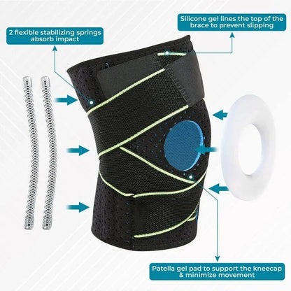 Gel Silicone Compression Knee Support Brace Arthritis Pad Pain Relief Strap AU