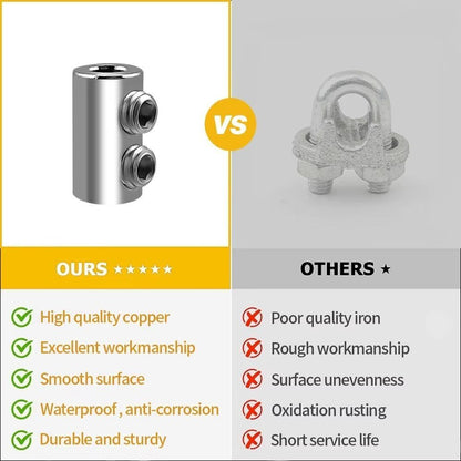 Copper Wire Rope Clamp Metal Stainless Steel Cable Clamp  Hardware Accessories