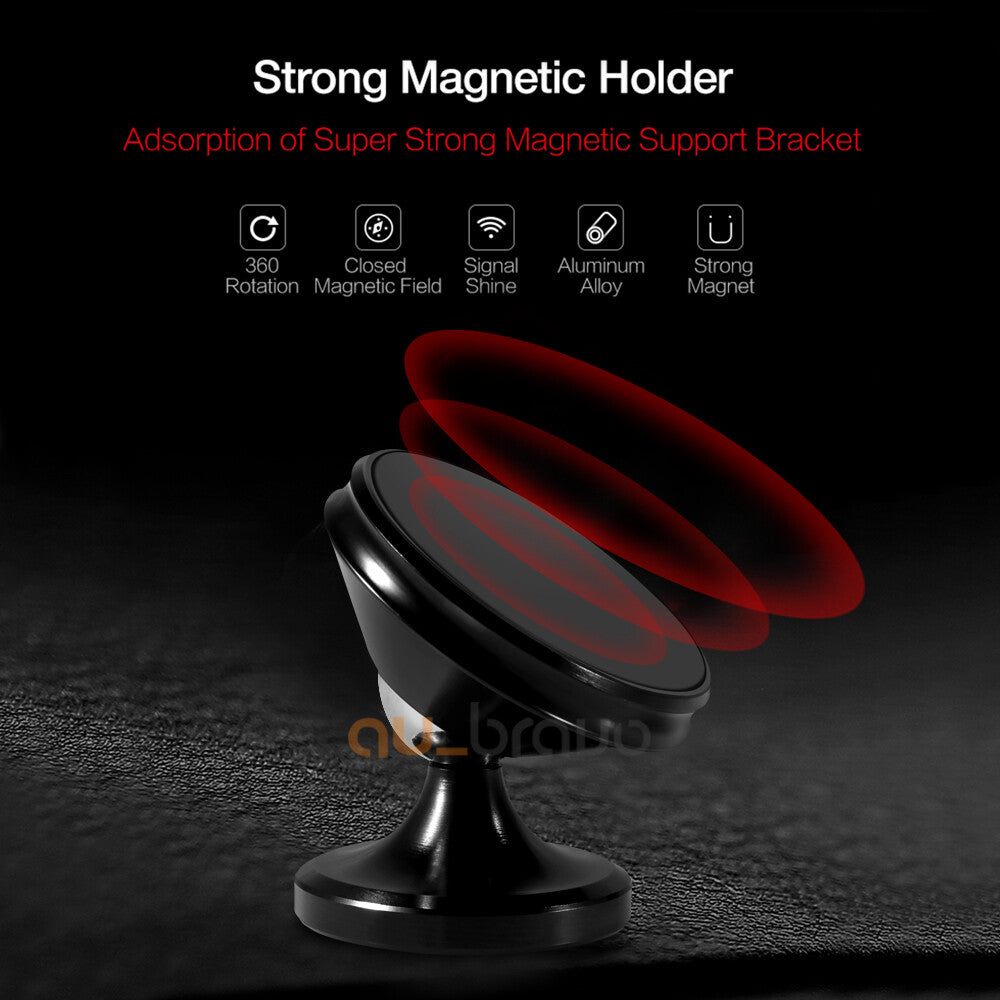 2x 360 Degree Rotating Cell Phone Holder Car Magnetic Mount Stand Universal