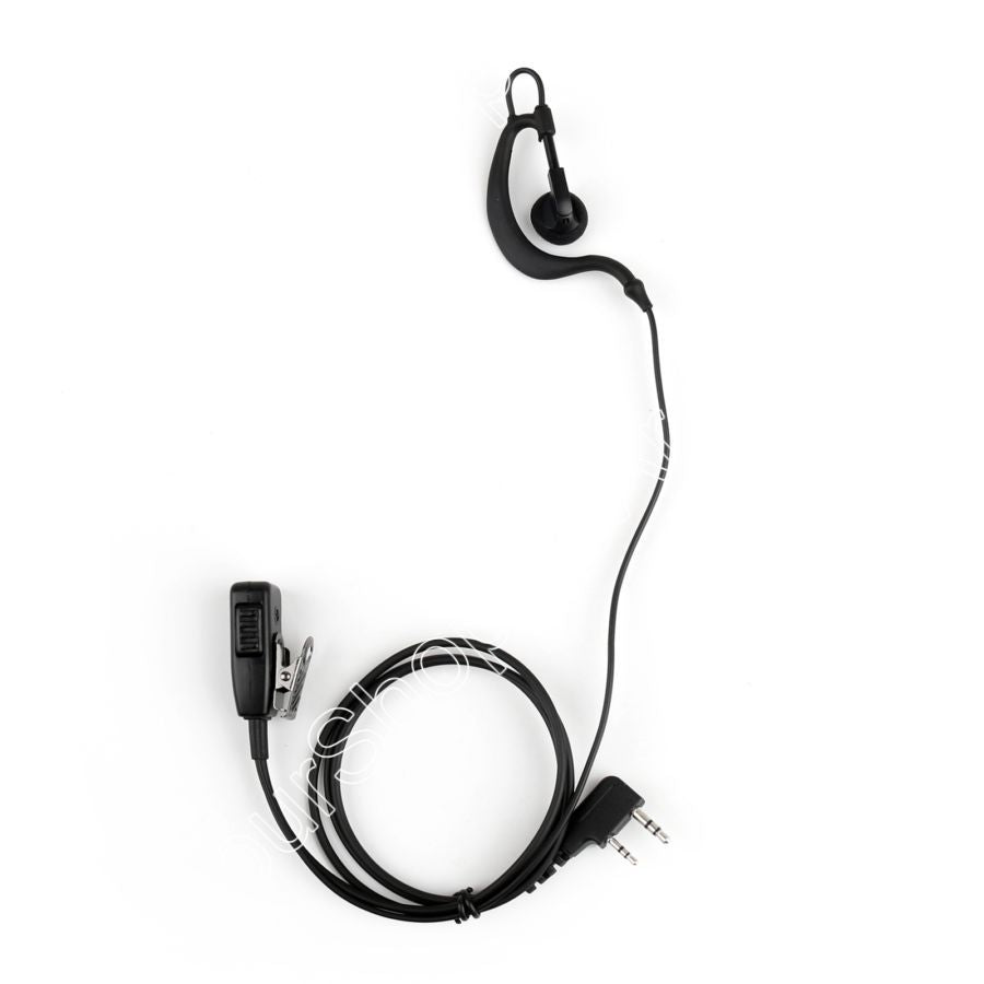 G-Shape Ear Hook Earpiece Headset PTT MIC 2Pin For Baofeng Kenwood Radio