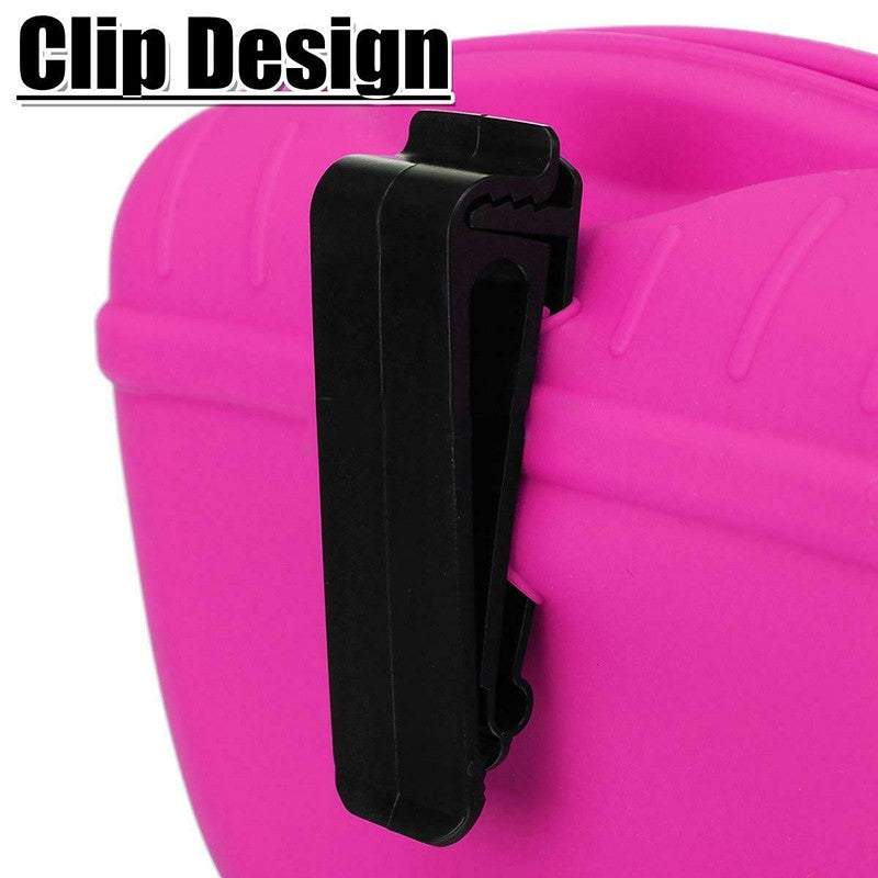 Pet Silicone Training Treat Bag Pouch with Clip Waist Pack Feed Feed Dog AU