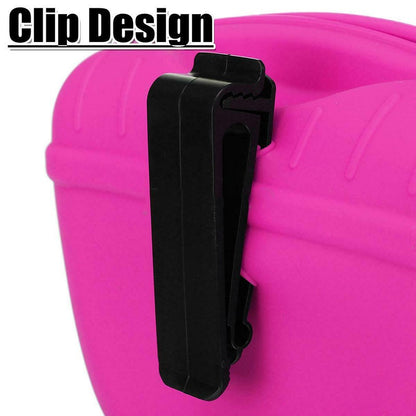 Pet Silicone Training Treat Bag Pouch with Clip Waist Pack Feed Feed Dog AU