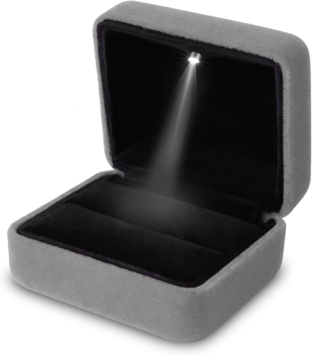 LED Ring Box Jewelry Wedding Engagement Proposal LED Ear Ring Case Black AUS