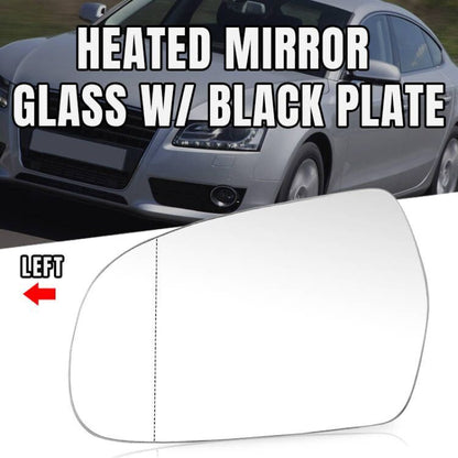 Left Passenger Side Mirror Glass Heated w/ Base for Audi A3 A4 S4 A5 S5 Quattro