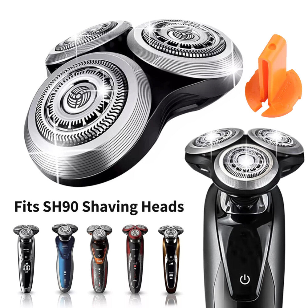 SH90 Replacement Heads (with Whole Base) Compatible with Philips Norelco Shavers Series 9000