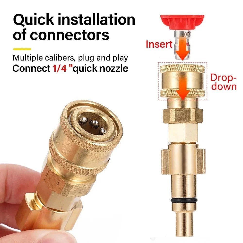 pressure washer adaptor - 1/4 quick connect adaptor - use foam cannon etc – Compatible with OZITO