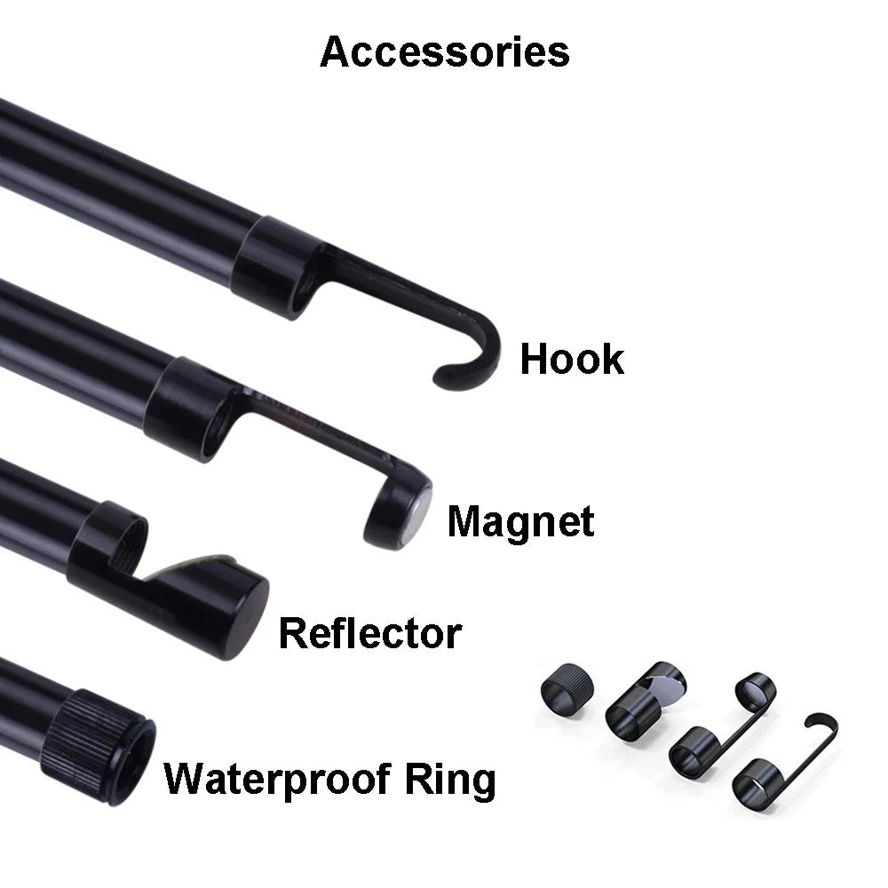 1080P Dual Lens Borescope Endoscope Camera Compatible with iPhone Android Car Pipe Mechanic
