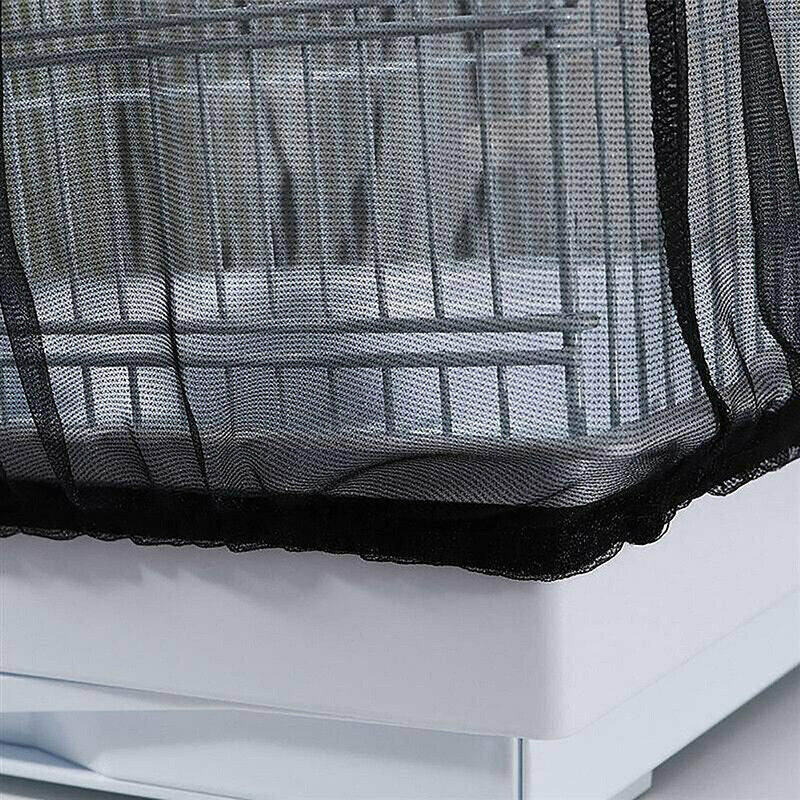 Shell Skirt Mesh Cover Pet Bird Cage Guard Nylon Net Seed Catcher S/M/L Black AU