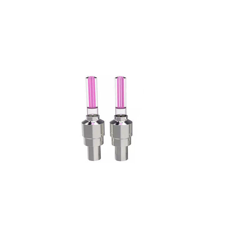 2 PCS FLASHING NEON LED LIGHT WHEEL VALVE CAP TYRE CAR MOTORCYCLE BICYCLE BIKE