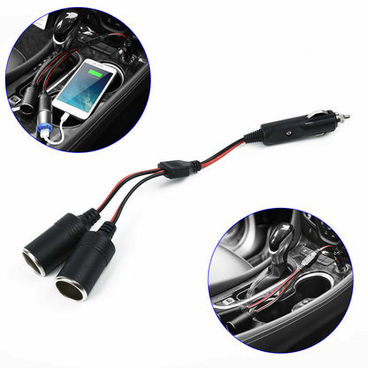 Double Power Dual Car Cigarette Lighter Socket Plug Adapter-Charger Splitter 12V