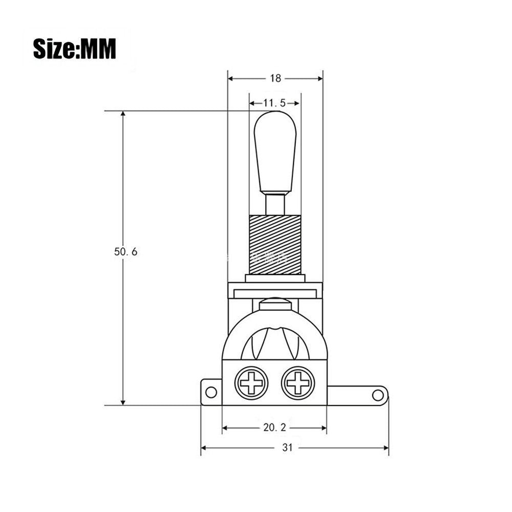 with Tip Cap 3-Way Toggle Switch 3 Way Guitar Switches
