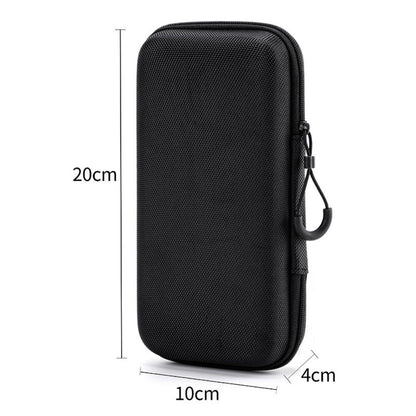 Black Zipper Earphone Case Hard Shell Pouch Carrying Bag  for Earphone