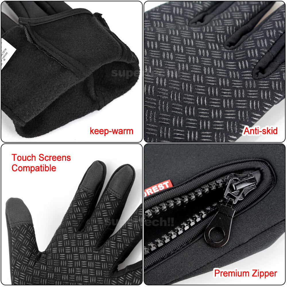 2026 Winter Gloves Waterproof Touch Screen Gloves Cycling Gloves Windproof Warm
