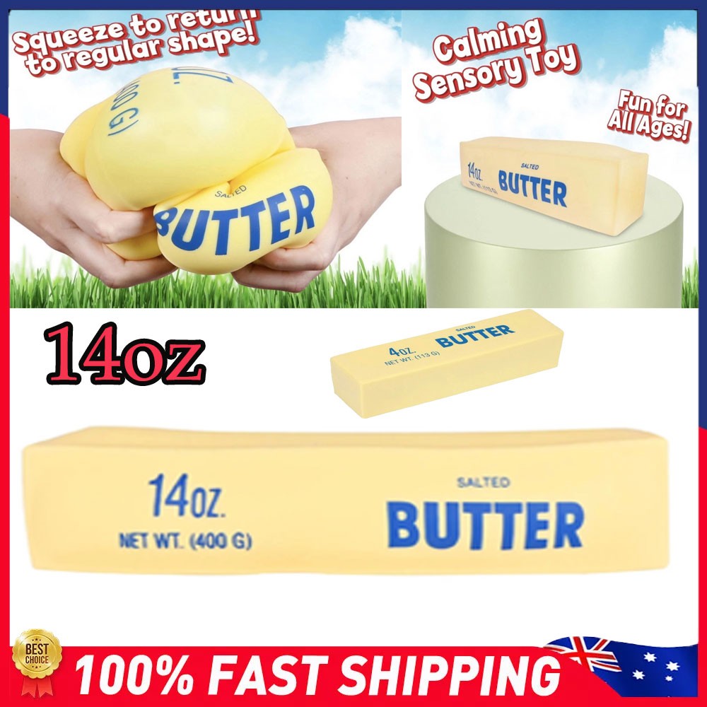 Jumbo Squeezy Butter Squishy Toy Stress Relief Sensory Squeeezy AU