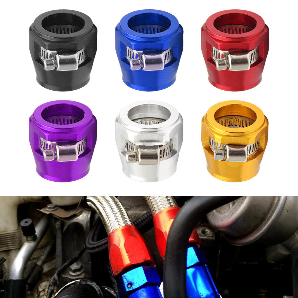 4pcs Hex Hose Finisher Clamp Fuel Line End Trimmer Fitting AN4/AN6/AN8/AN10/AN12