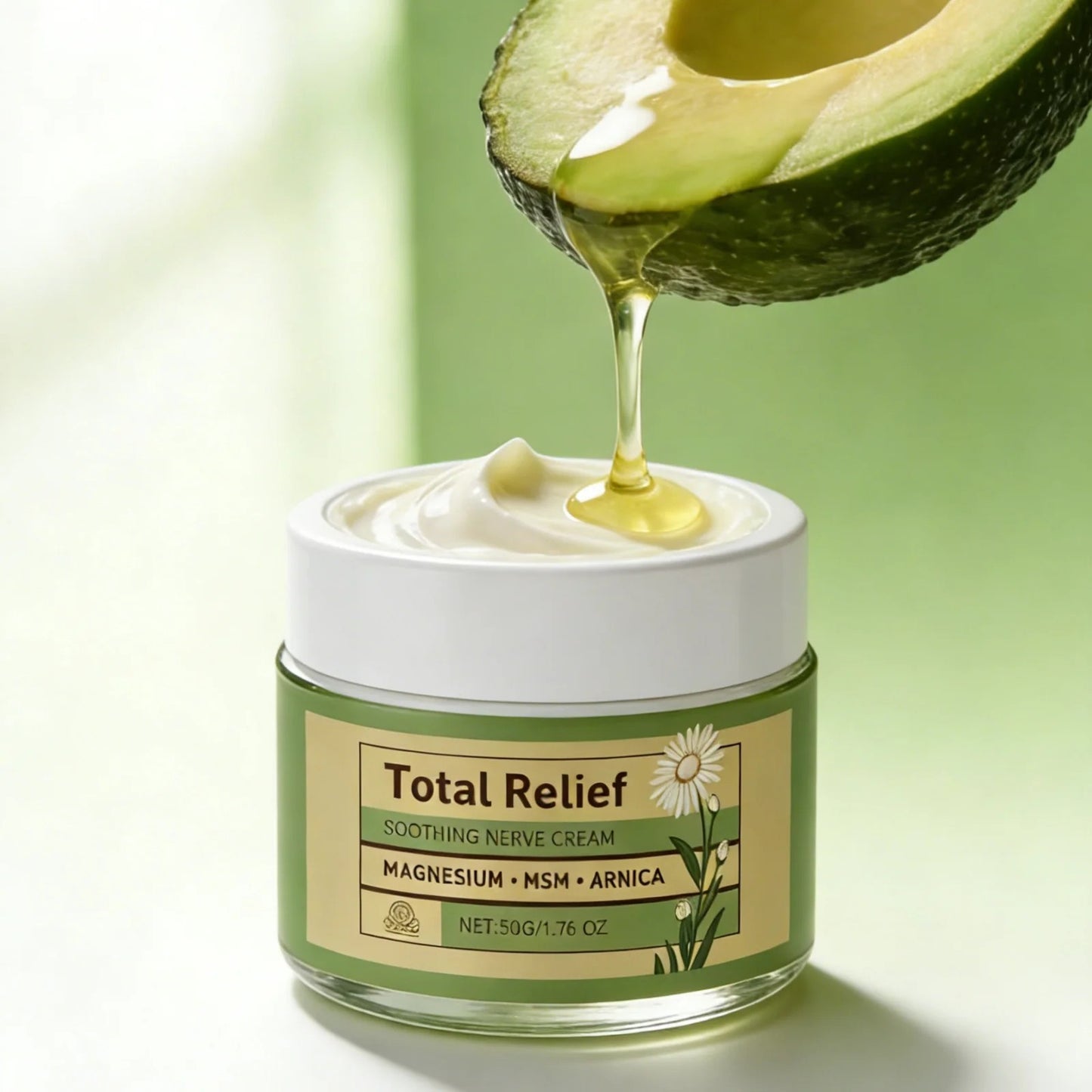 Total Relief Magnesiums Cream Lotion Soothes Nerves Gentle Hydrating for Healthy