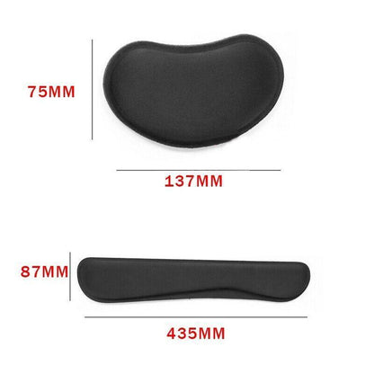 Keyboard Wrist Rest Pad and Mouse Gel Wrist Rest Support Cushion w/ Memory Foam
