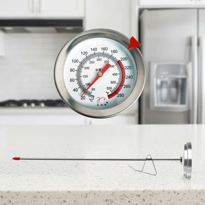 Stainless Steel Candy & Deep Fry Kitchen/Cooking Thermometer Probe with Clip