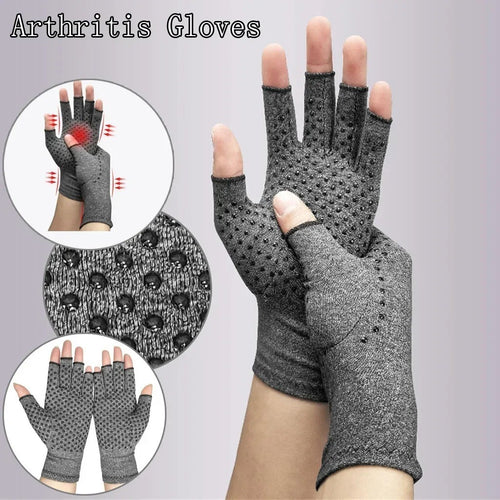 Compression Copper Arthritis Gloves Hand Wrist Support Finger Pain Relief Brace