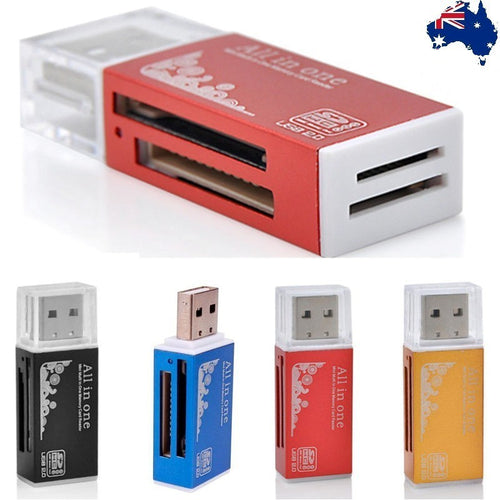 USB 2.0 Multi Memory Card Reader SD SDHC MicroSD M2 MS Pro Duo MMC MiniSDHC Fast