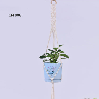 Hanging Home Decor Macrame Plant Hanger Rope Braided Basket Holder Flower Pot AU