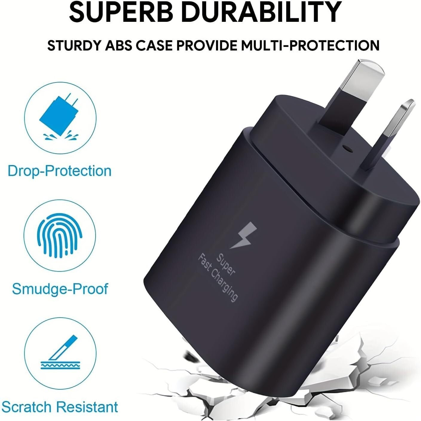 AU Plug Samsung S21 S20 FE S24 Ultra 25W Super Fast Charger Usb Type C Cargador A52 A72 S23+ Power Adapter For Galaxy Note 20 10