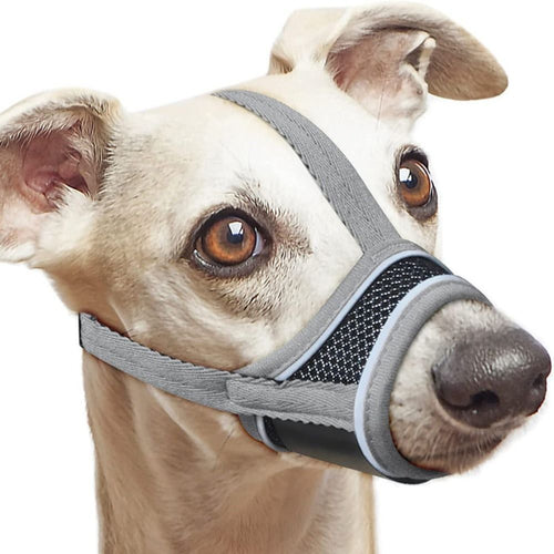 Comfortable Mesh Dog Muzzle Soft Fabric Pet mask  Small to Medium Dogs